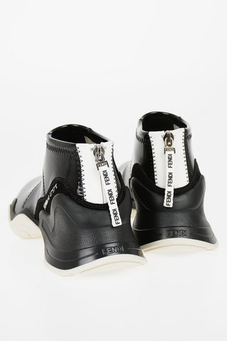 Patent Leather High-top Sneakers
