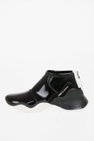 Patent Leather High-top Sneakers