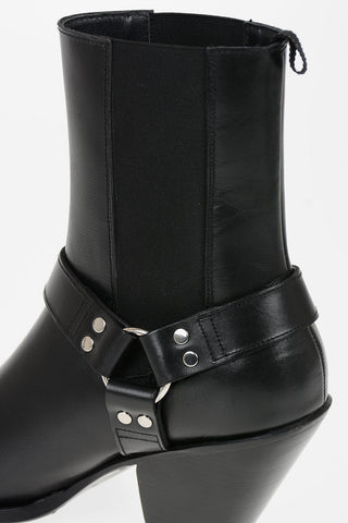 8cm leather Western boots