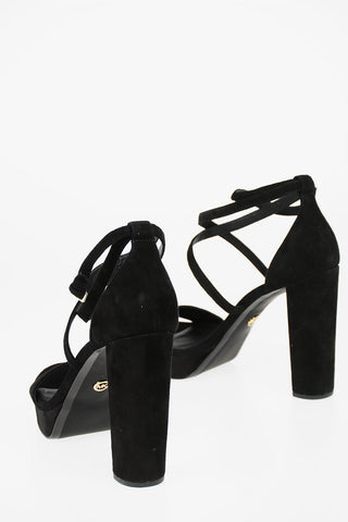 12cm Suede leather Ankle-strap sandals
