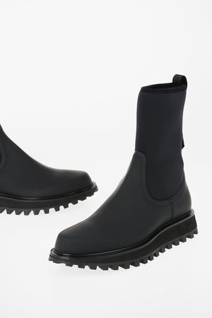 leather and neoprene VULCANO Ankle boots