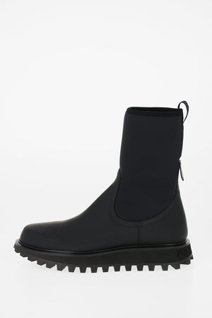 leather and neoprene VULCANO Ankle boots