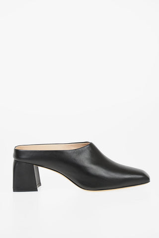 6cm leather MARTINI Chunky Heel Mules