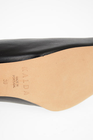 6cm leather MARTINI Chunky Heel Mules