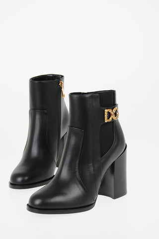 9.5cm leather JANE High heel ankle boots