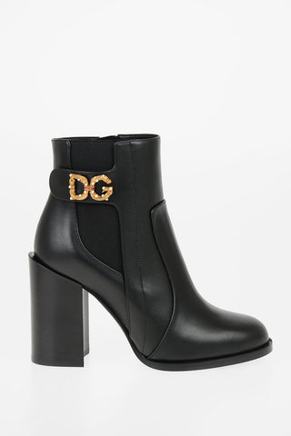 9.5cm leather JANE High heel ankle boots