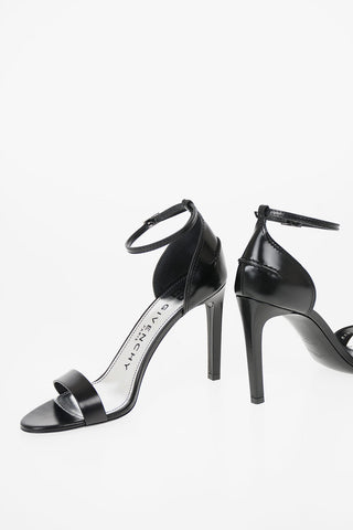 10cm leather SHOW Stiletto Heel Ankle-strap sandals