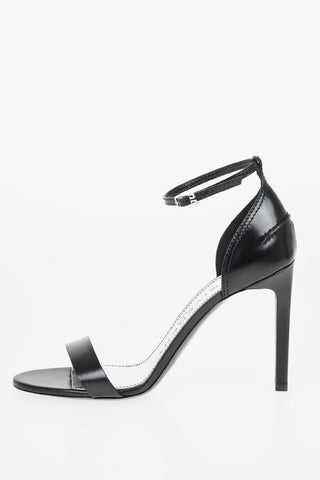 10cm leather SHOW Stiletto Heel Ankle-strap sandals