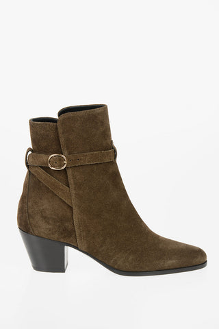 5.5cm Suede leather Jodhpur boots