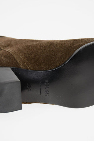 5.5cm Suede leather Jodhpur boots