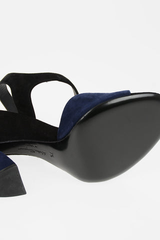 10.5cm Suede leather AEDE Ankle-strap sandals