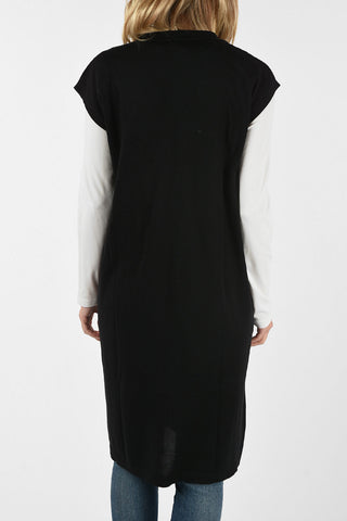 Gilet Lungo in Seta e Cotone