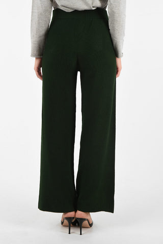 Virgin-wool Flared Joggers with Beaded Side Bands