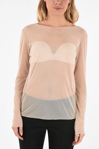 T-shirt Maniche Lunghe a Rete