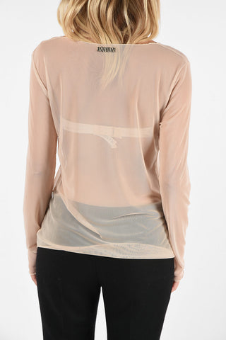 T-shirt Maniche Lunghe a Rete