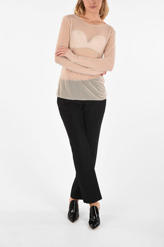 T-shirt Maniche Lunghe a Rete