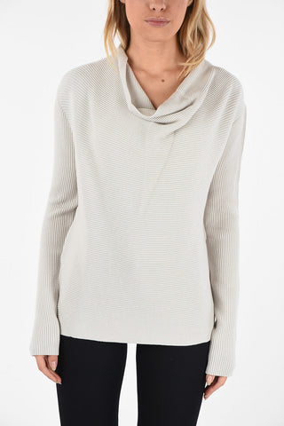 ARMANI JEANS Cowl Neck Ribbed Sweater