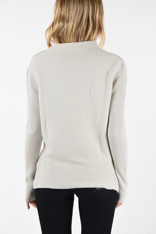 ARMANI JEANS Cowl Neck Ribbed Sweater