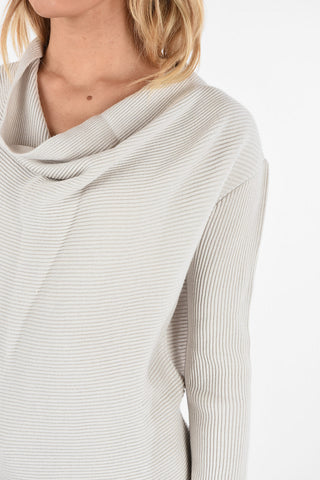 ARMANI JEANS Cowl Neck Ribbed Sweater