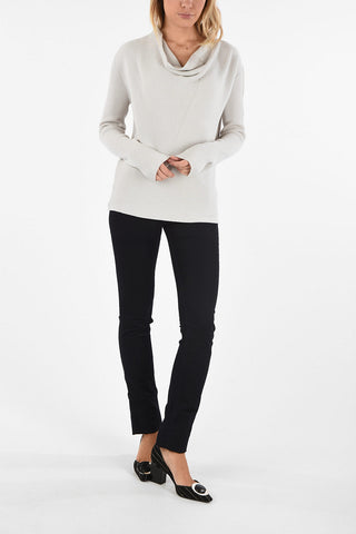 ARMANI JEANS Cowl Neck Ribbed Sweater