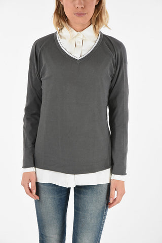 Cotton v-neck Sweater