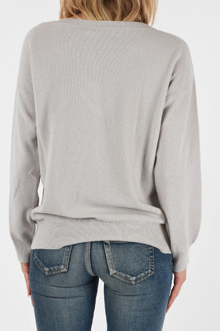 Crewneck Sweater With Jewel Detail