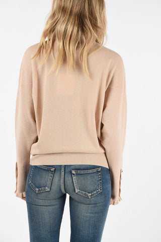 Maglia a Collo Alto con Ruches