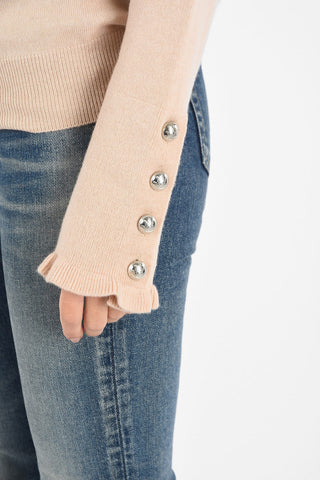 Maglia a Collo Alto con Ruches