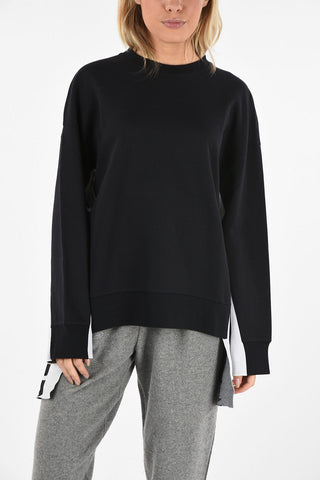 Crewneck Sweatshirt with Contrasting Side Bands