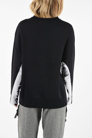 Crewneck Sweatshirt with Contrasting Side Bands