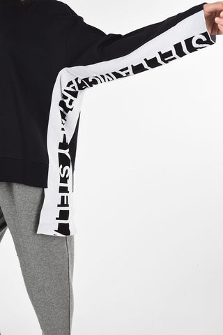 Crewneck Sweatshirt with Contrasting Side Bands