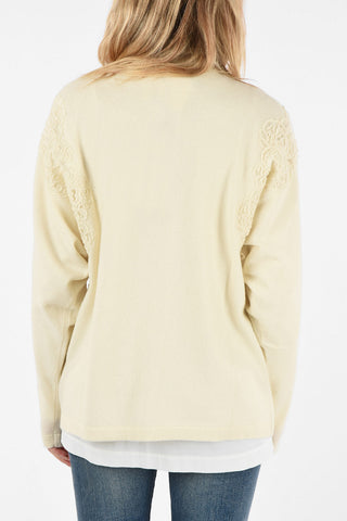 embroidered crew-neck sweater