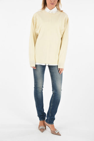 embroidered crew-neck sweater