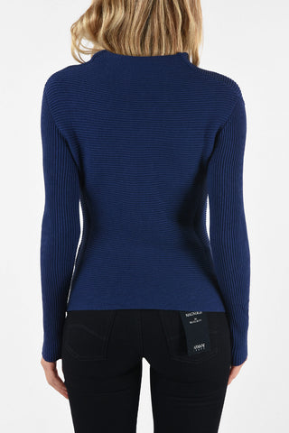 ARMANI JEANS  Cowl Neck Ribbed Sweater