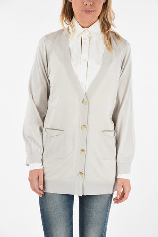 CASHMERE Cardigan with Pocket on Front