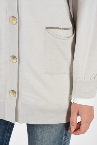 CASHMERE Cardigan with Pocket on Front