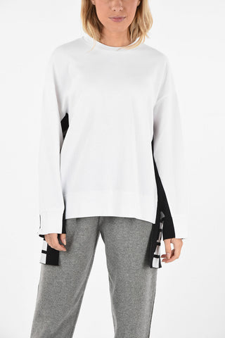 Crewneck Sweatshirt with Contrasting Side Bands