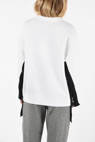 Crewneck Sweatshirt with Contrasting Side Bands