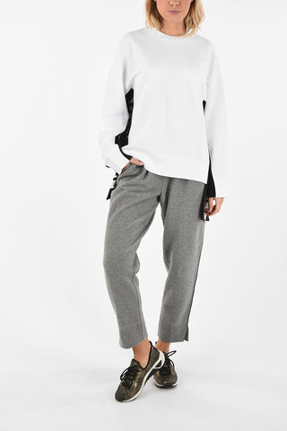Crewneck Sweatshirt with Contrasting Side Bands