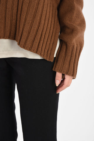 Oversized crew-neck LINKED sweater