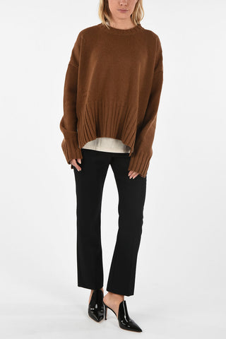 Oversized crew-neck LINKED sweater