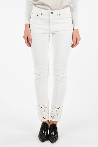 High-rise slim fit jeans