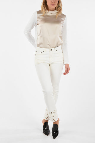 High-rise slim fit jeans