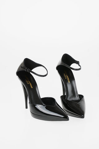 12 cm leather Ankle-strap D’Orsay pumps