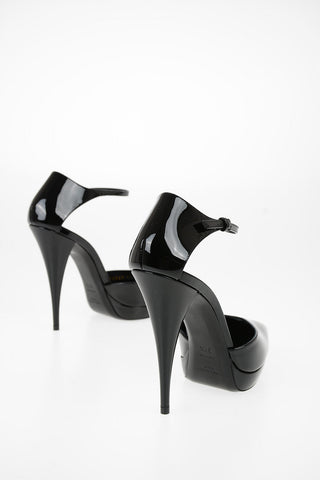 12 cm leather Ankle-strap D’Orsay pumps