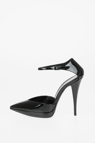 12 cm leather Ankle-strap D’Orsay pumps