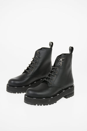leather Combat boots