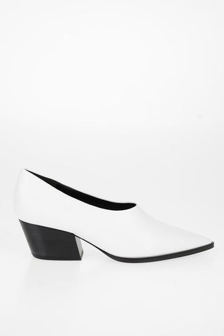 5 cm leather Chunky Heel Pumps