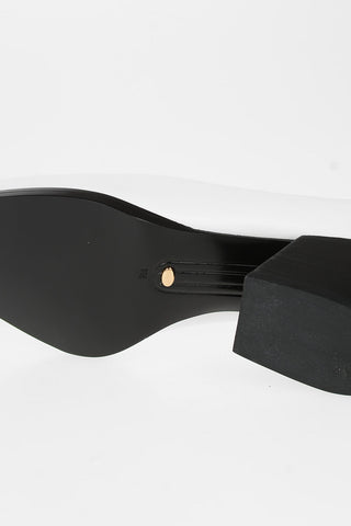 5 cm leather Chunky Heel Pumps