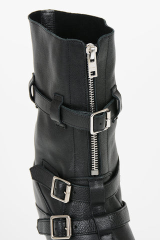 9 cm leather Cone Heel Ankle boots